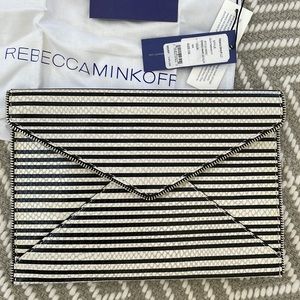 Rebecca Minkoff Snake Leo Stripe Clutch